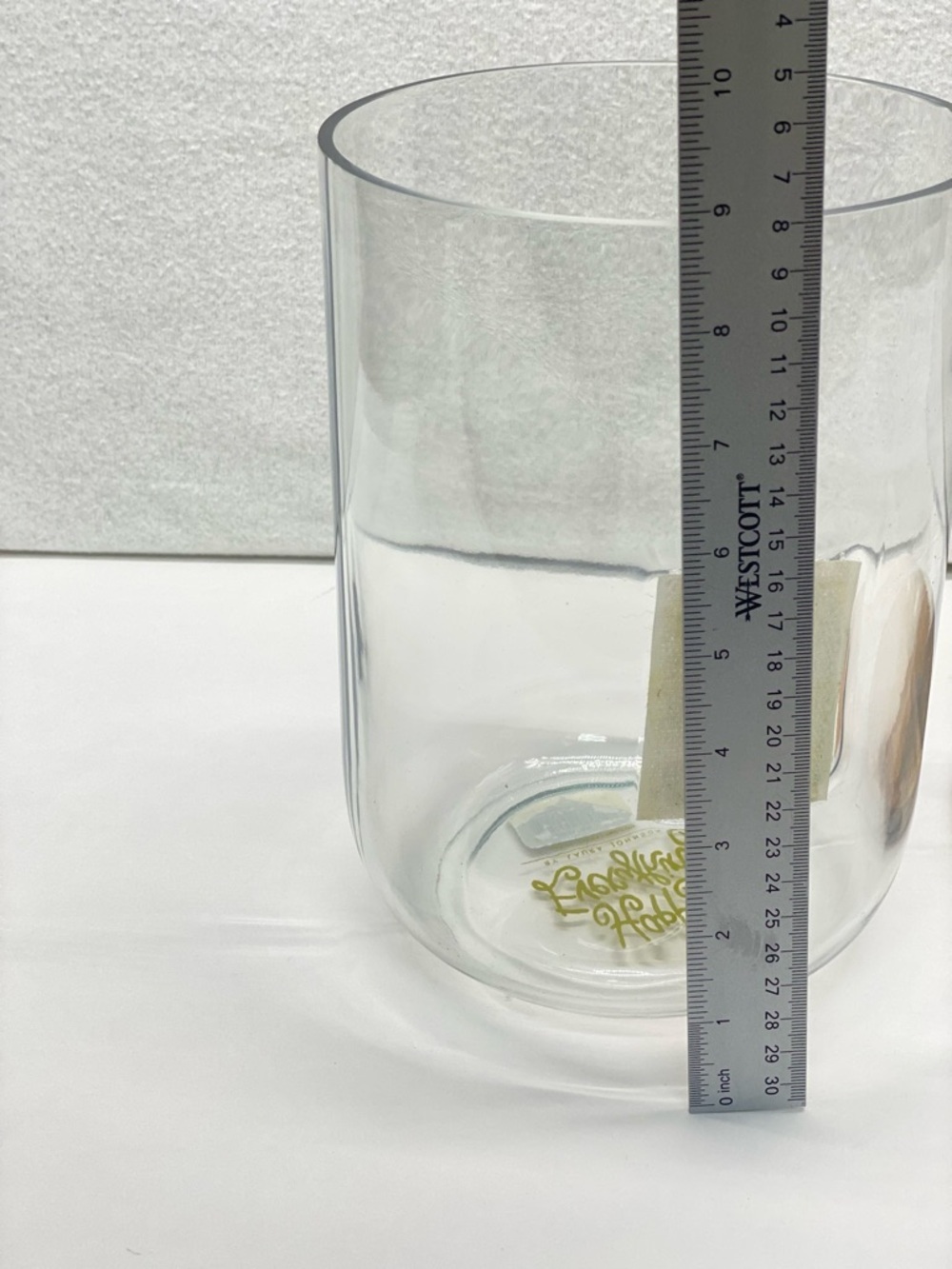 Happy Everything Laura Johnson Glass Canister Bamboo Lid Gold Knob MINI-GKNJAR - Picture 10 of 11